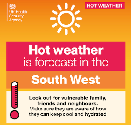 DANGER: Heat alert raised to amber across West