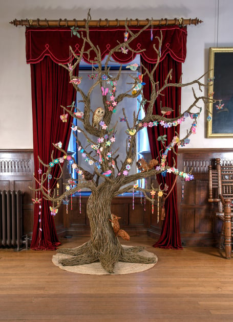 The living willow tree sculpture in Dunster Castle. PHOTO: David Wood.