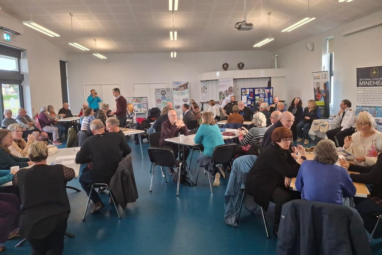 Some of the Minehead residents and community group representatives who attended the annual town meeting.