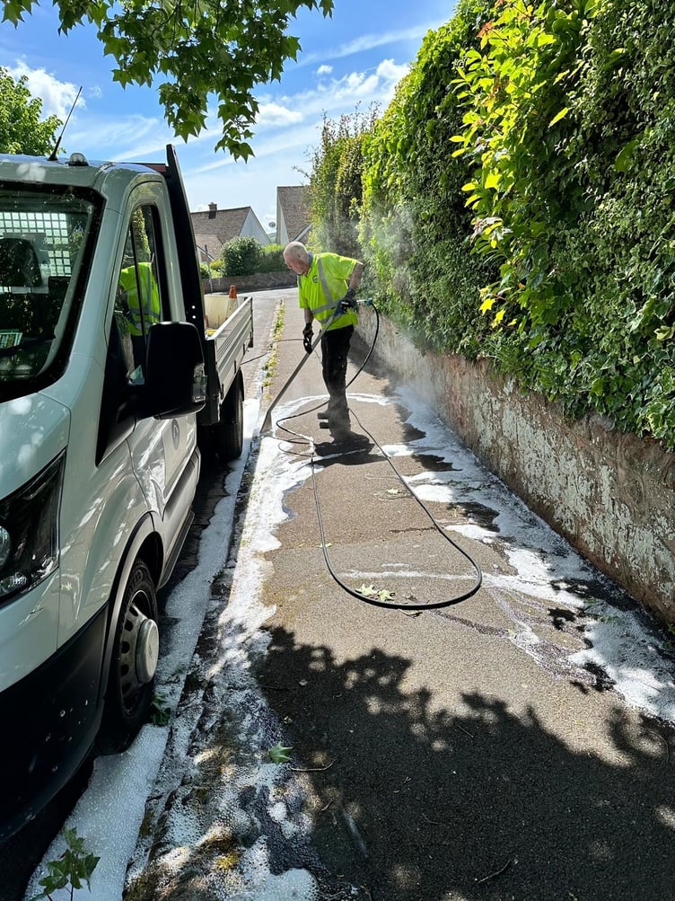 The trial use of a foam made from plant materials to kill weeds in Minehead streets in 2024 proved unsuccessful.