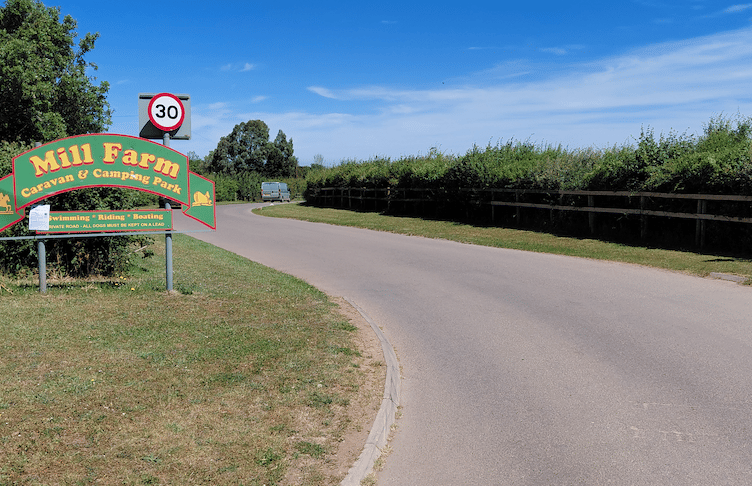 The entrance to Mill Farm, Fiddington.