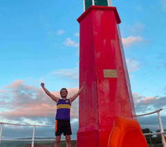 Sam's 'feat in the heat' raises £3k