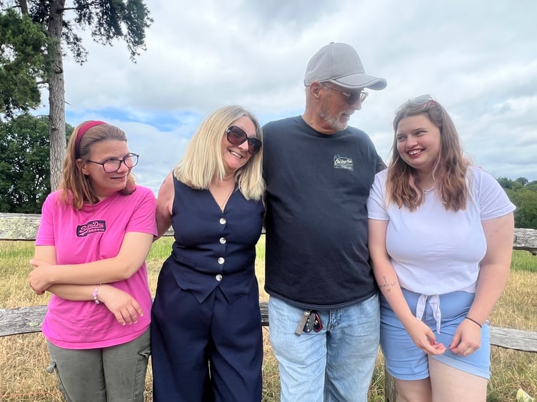 Shared Lives' Jerry and Helen Brimson with Jodi and Jazmin, whom they support.