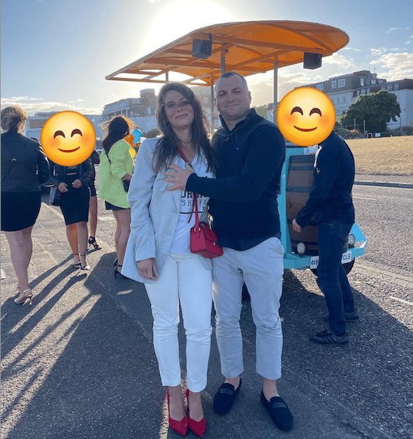 Kamil Mroz with his partner Izabela Borek.