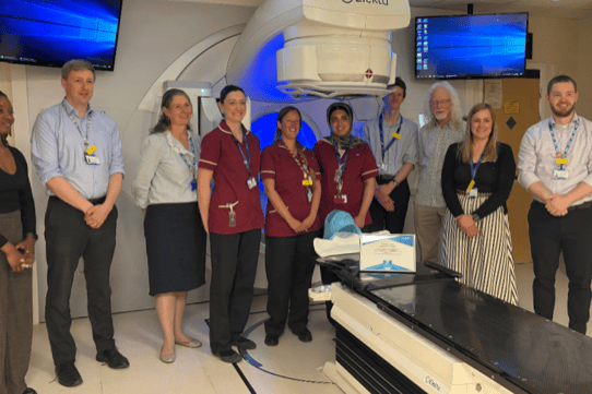 Surface-guided radiotherapy was introduced by radiotherapy, physics and oncology teams at the hospital.