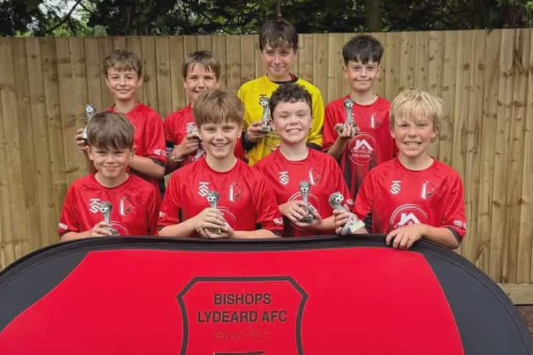 The Watchet Under 11s with their trophies
