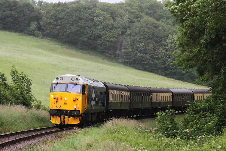 Class 50 50049 ‘Defiance’ was a late addition to the line up for the West Somerset Railway's summer diesel gala. PHOTO: George Ody.