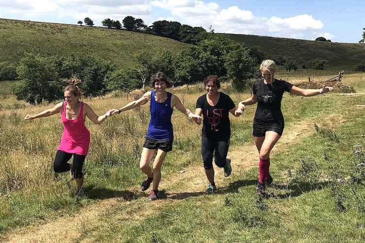 Friends have fun during the annual Exmoor Perambulation.
