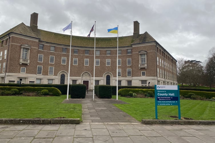 Somerset Council's County Hall headquarters, in Taunton.