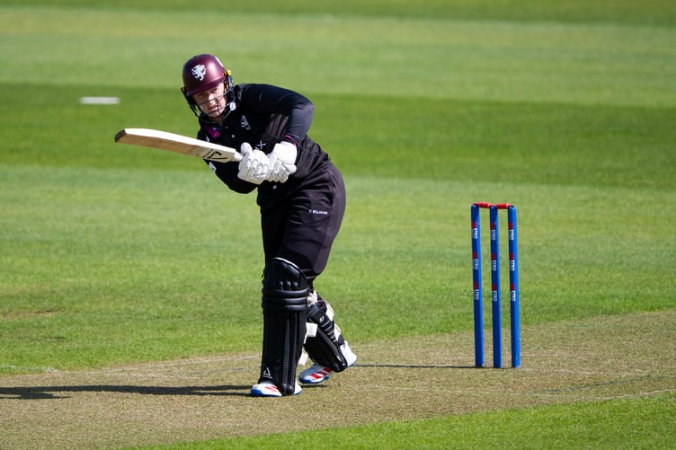 Annika Learoyd on her way to 87 for Somerset