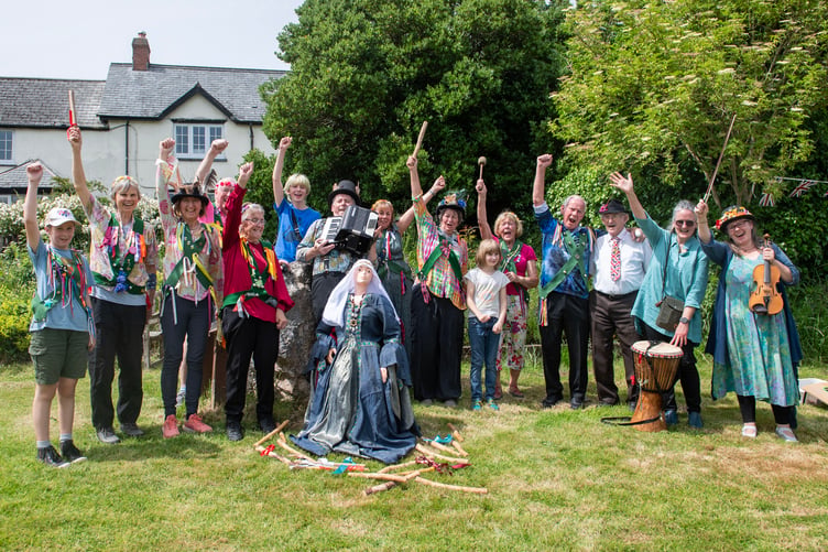 Villagers in Brompton Regis celebrate the 25th anniversary of their Millennium Green, with an effigy of King Harold's mother Gytha Thorkelsdottir, who lived there.