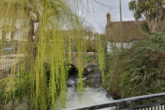 Watchet's Packhorse Bridge over the Washford River.