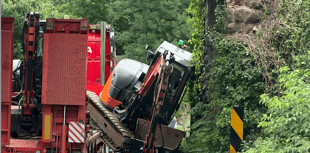 Railway resumes services after lorry damages bridge