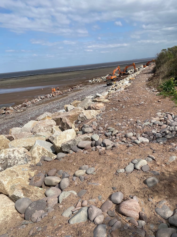 Repairs to Minehead sea defences have been completed by the Environment agency on budget and ahead of the summer season.