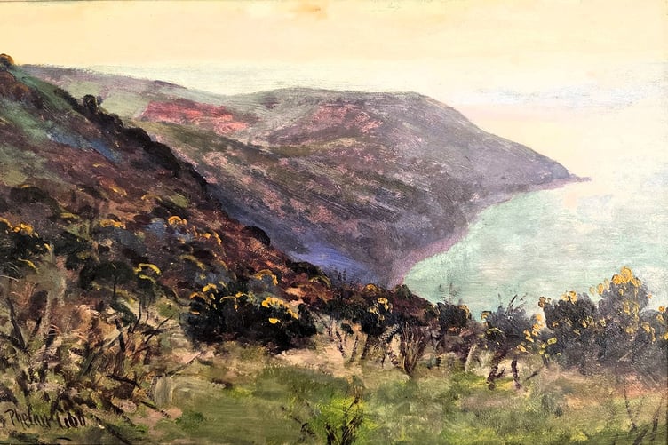 Harry Phelan Gibb's painting of Foreland Point, Countisbury. PHOTO: Doone Valley Gallery.