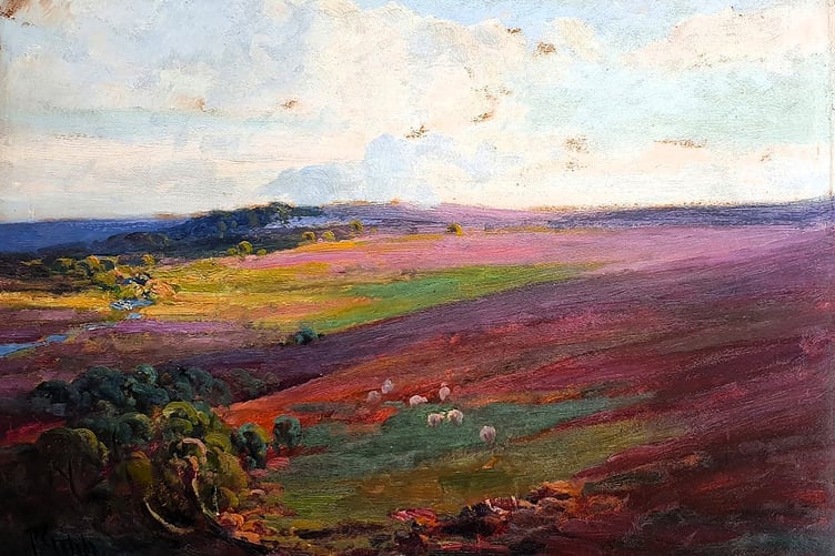 An Exmoor landscape painted by Harry Phelan Gibb. PHOTO: Doone Valley Gallery.