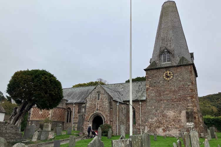 The spire on St Dubricius Church, Porlock, can now be restored thanks to a National Lottery grant. PHOTO: PCC and Freeline Gfx.