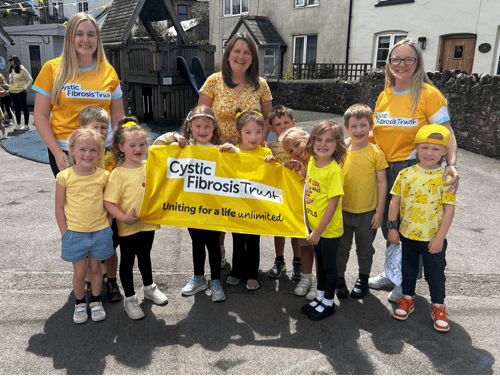 School turns yellow for charity day