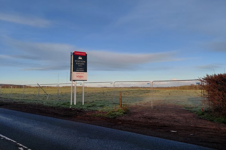 The Station Fields development site on the A39 Priest Street, in Williton.