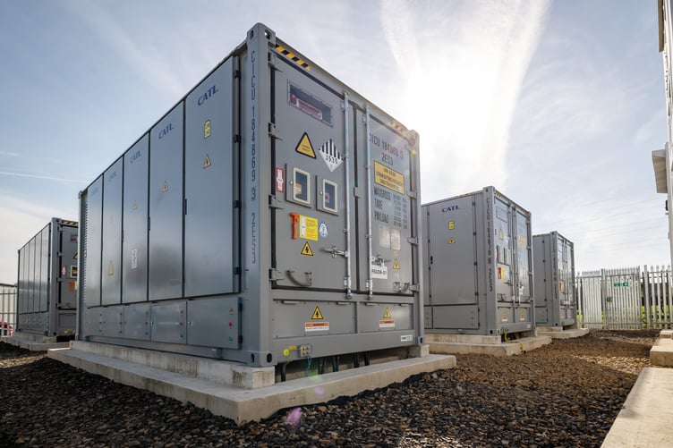 Battery storage units like those which will be used by Conrad Energy for its site near Williton.