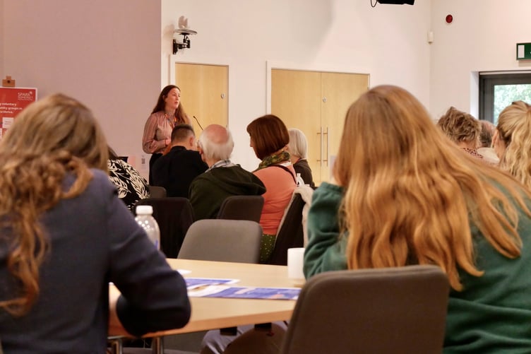 Spark Somerset chief executive Katherine Nolan addressing delegates at a meeting.