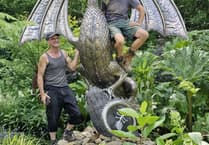 Thousands of hand-crafted pieces make up giant metal dragon created on Exmoor