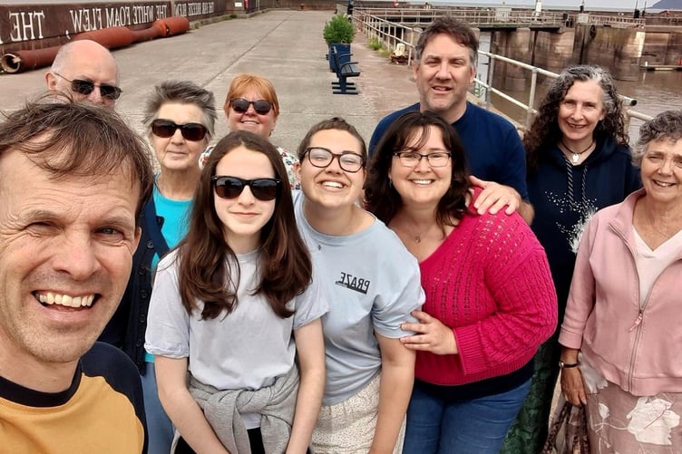 A group Christians explore Watchet during last year's coast path prayer event.