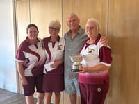 Watchet ladies triples bowls competition won by Little Mix 