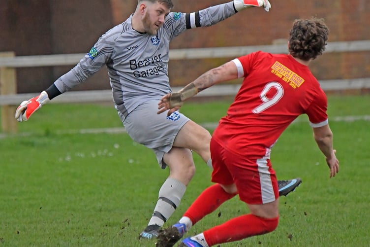Goalkeeper Greg Turner in action for Minehead last season