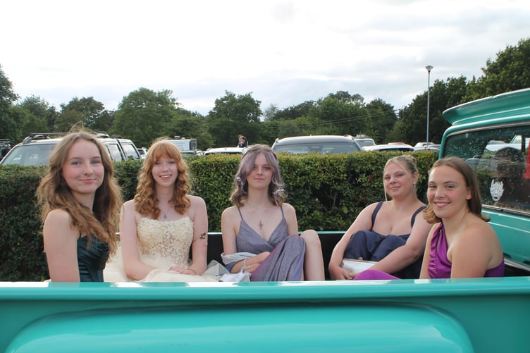 A group of Kingsmead Academy year 11 pupils arriving for their 2026 prom night.