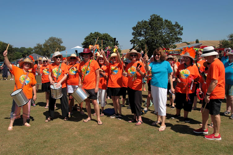 Minehead Samba band provided entertainment at Carhampton's village fete. PHOTO: George Ody.