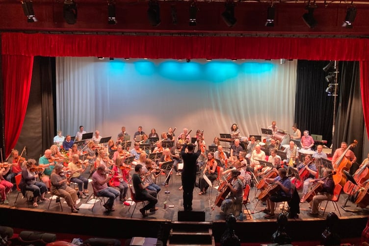 The Minehead and Exmoor Festival Orchestra in rehearsal last year. PHOTO: Elizabeth Atkinson.