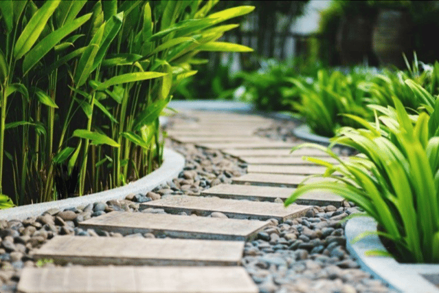 An example of what imaginative landscaping can do.