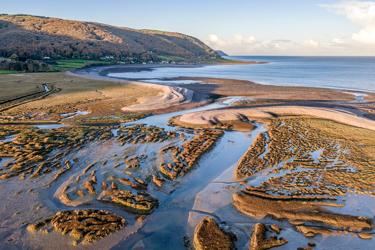 Porlock Marsh viewed from a drone. PHOTO: Shaun Davey.