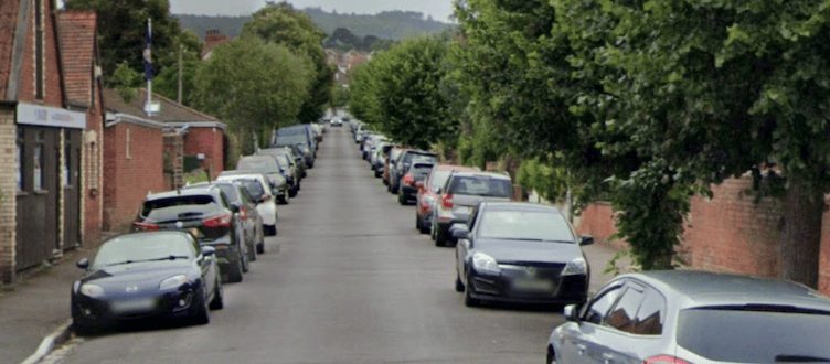Irnham Road, Minehead, where a motorist was caught driving two-and-a-half times over the drink-drive limit.