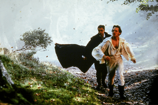 A still from the film 'Pandemonium' with Coleridge and Wordsworth on the Quantock Hills.