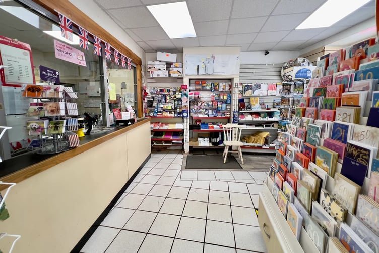 Inside the shop and Post Office in Nether Stowey which has been put up for sale with the retirement of the owners.