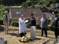 Moving rededication service for German airman