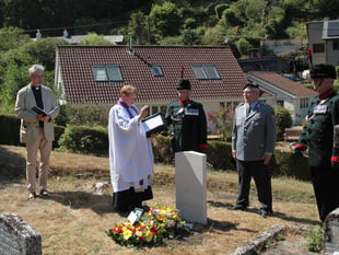 Moving rededication service for German airman