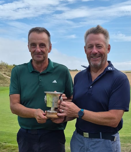 Winners of the New Century Cup Karl Granger (left)
and Mark Swallow