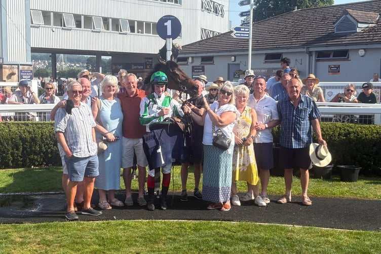 American Sniper in the winners' enclosure at Newton Abbot