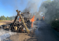 Luxborough tractor blaze sees two fire crews mobilised