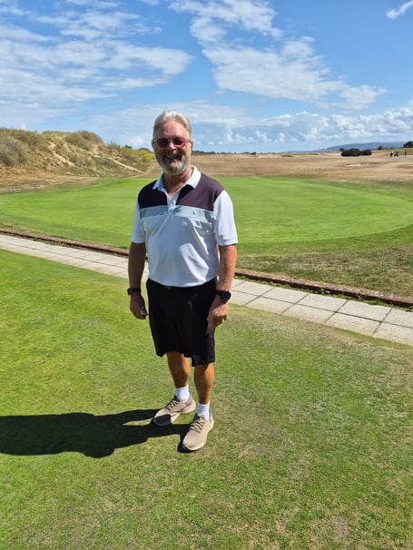 John Perkins - winner of 36 hole seniors medal.