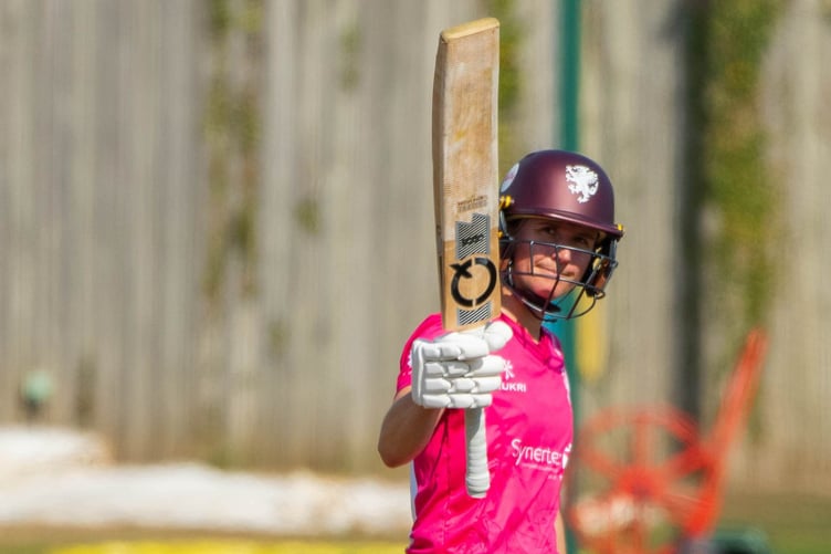 Sophie Luff who hit 80 in Somerset's victory