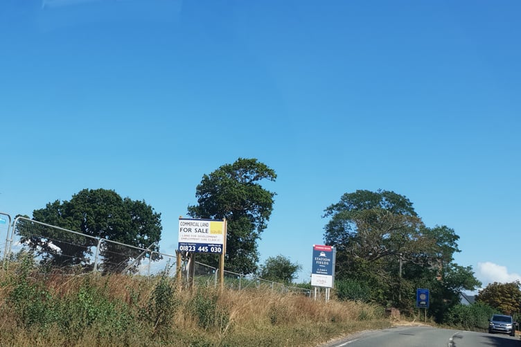 The planned Station Fields housing estate site in Williton.
