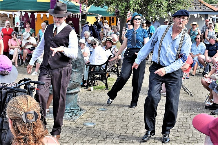 Strutting their stuff at a previous Forties weekend. PHOTO: Peter Mather.