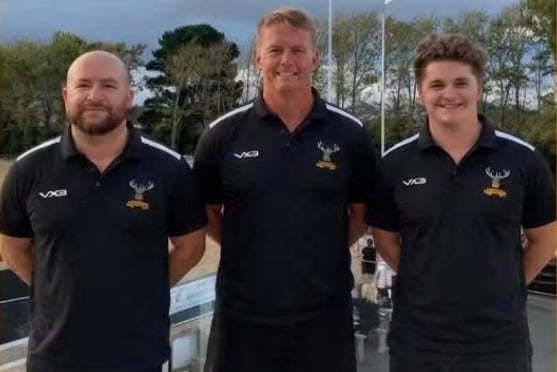 First XV captain Bruce Bullard ( centre) with Second XV captains Matt Holman, left, and Harry Reeder.