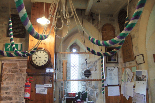 The ringing room in Carhampton's 15th century church will available to be viewed by visitors during an upcoming open day.