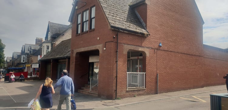 The now-empty and up for sale Co-op and Post Office premises in Minehead town centre.