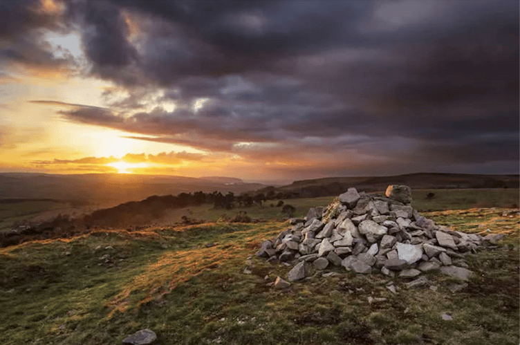 How the ancient cairn on the Quantock Hills previously looked.